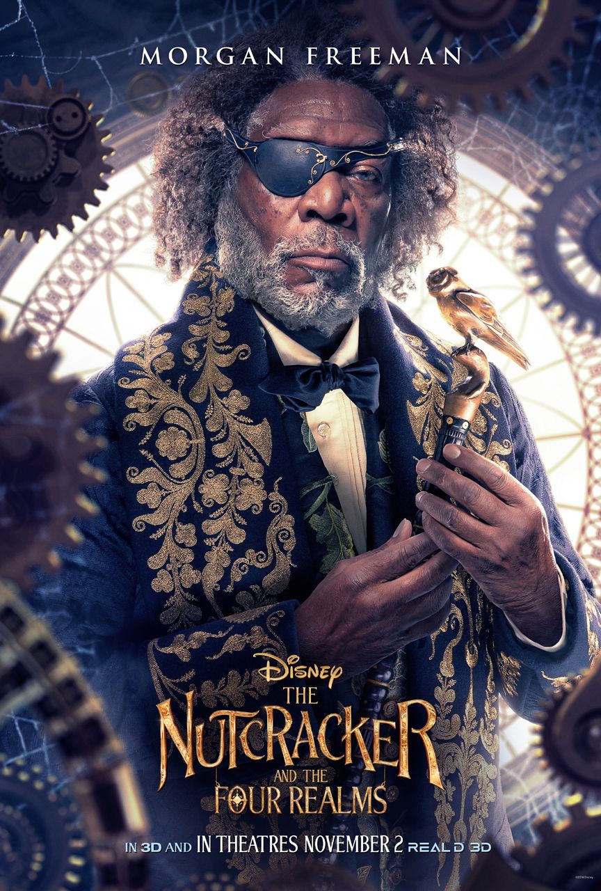 nutcracker poster morgan freeman Check Out These Colorful Character Posters for Disney's The Nutcracker and the Four Realms