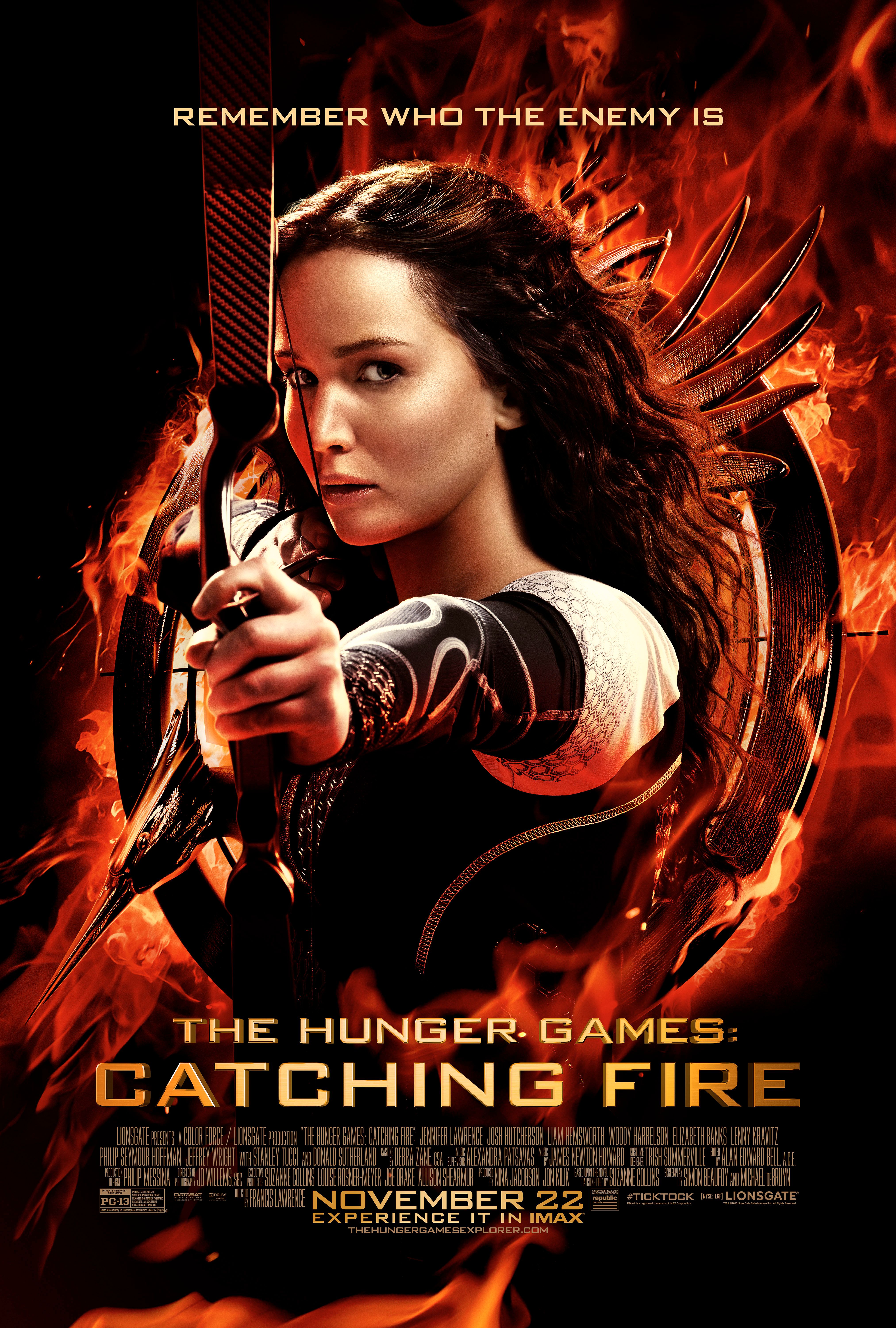 THE HUNGER GAMES: CATCHING FIRE Poster Starring Jennifer Lawrence