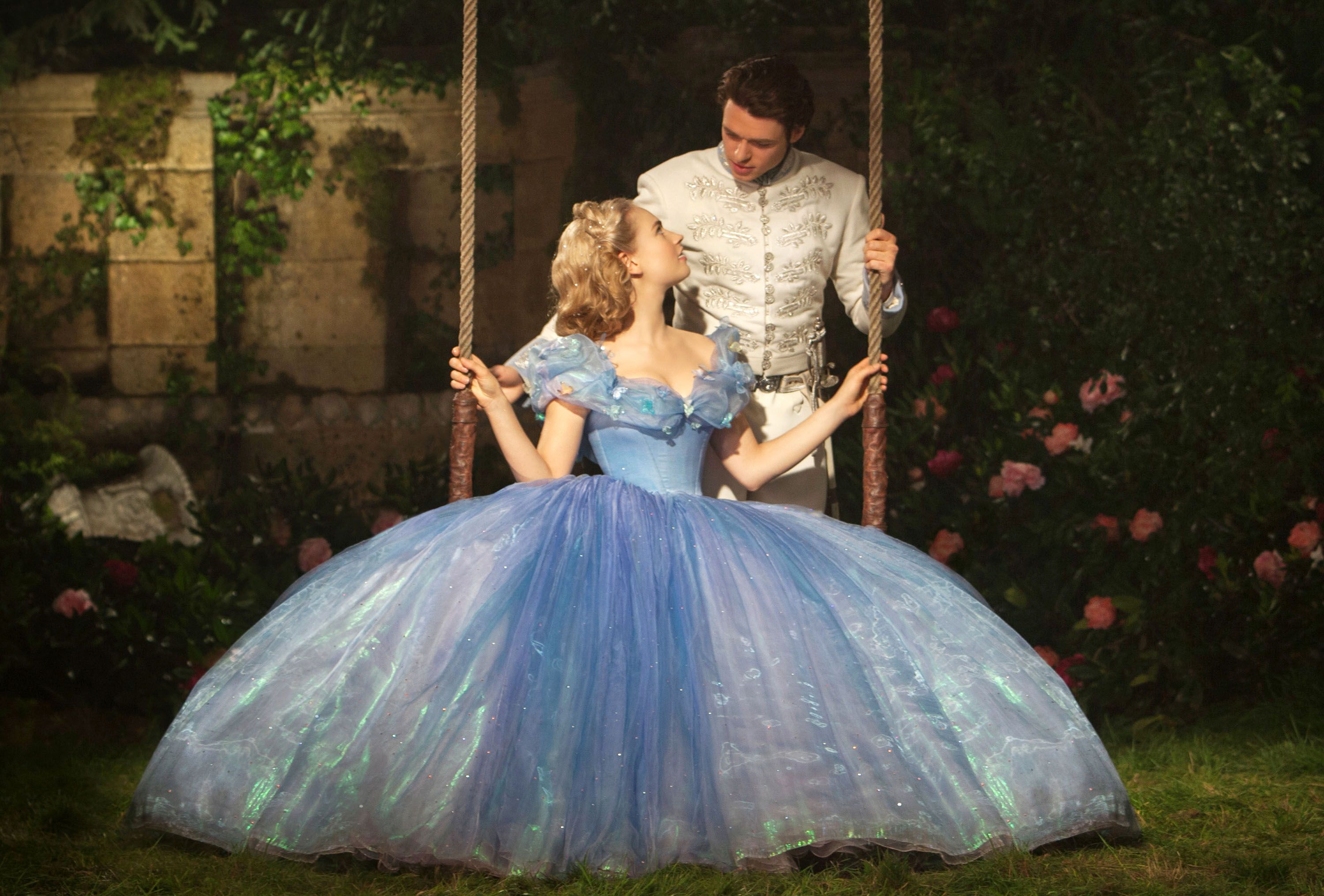 See Lily James In Cinderella's Wedding Dress Now!: Photo 3302443, Cinderella, Lily James, Movies, Richard Madden Photos