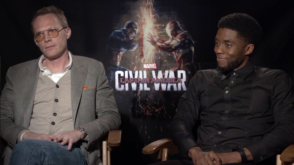 Paul Bettany,Chadwick Boseman on Captain America Civil War | Collider