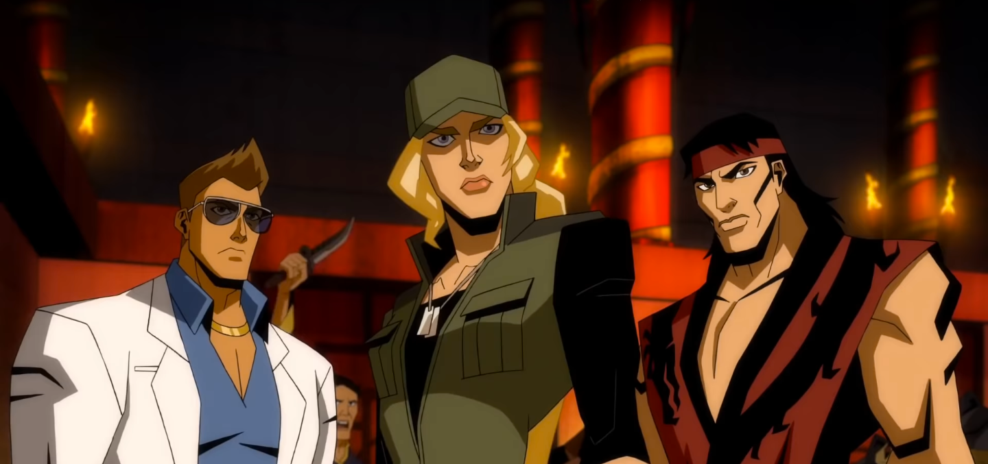 Johnny Cage, Sonya Blade e Liu Kang - Mortal Kombat Legends: Scorpion's Revenge